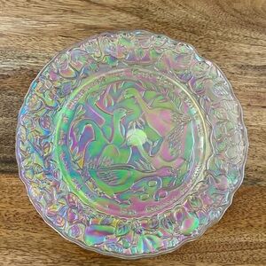 Imperial Carnival glass vintage 12 days of Christmas Plate 1975 6 Geece A Laying